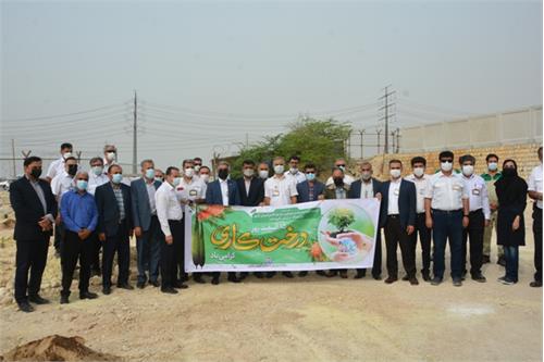مراسم روز درختکاری و افتتاح پروژه توسعه فضای سبز در محل انبار الحاقی برگزار گردید
